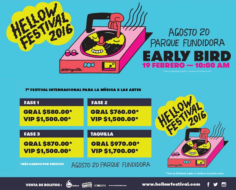 Hellow Festival 2016 precios