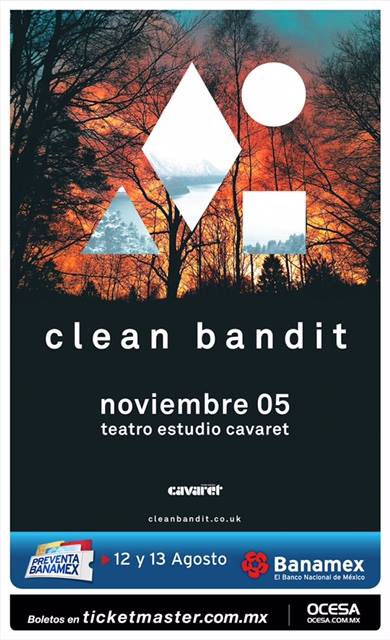 Clean Bandit Teatro Estudio Cavaret cartel