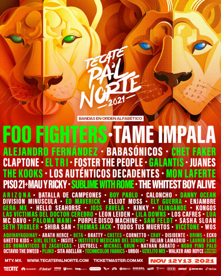 [High Resolution] Tecate Pal Norte 2023 Lineup